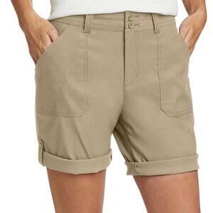 Eddie Bauer Ladies' Cargo Shorts in Brown/Tan Size 6